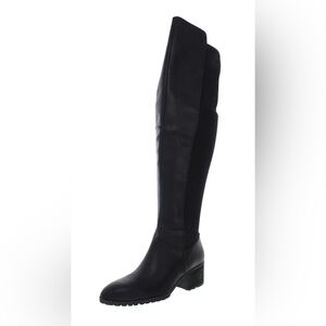 Black Charles David Over the Knee Leather Boots